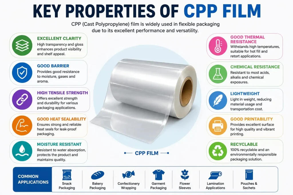CPP Film for Tissue Paper Packaging